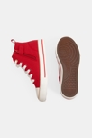 Baskets montantes toile rouge mixte 4
