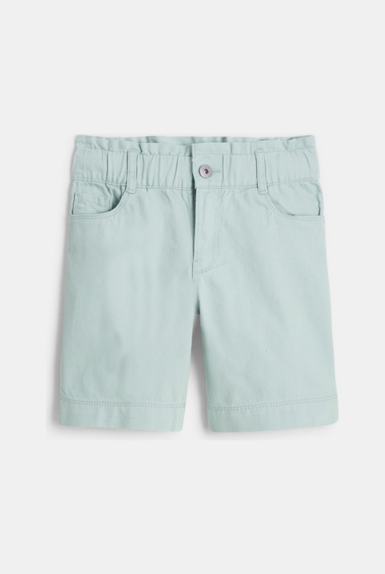 Bermudas aus hellgrünem Stoff für Mädchen 1