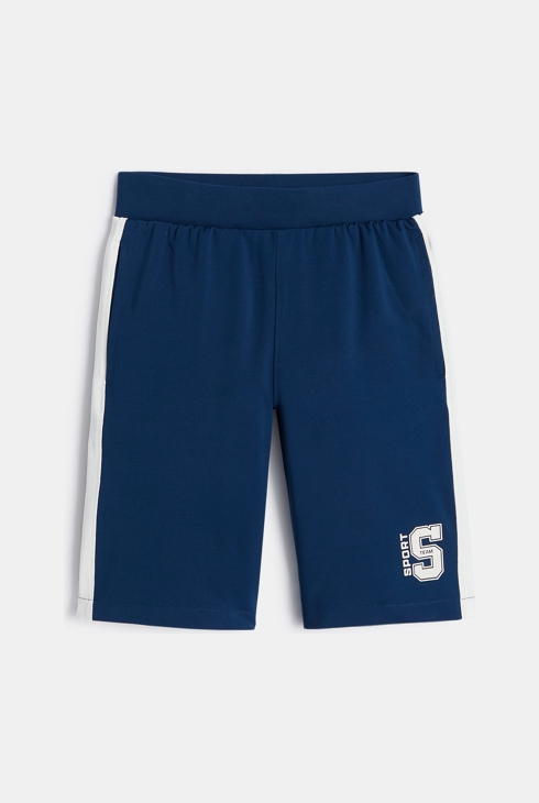 Bermuda de sport bleu marine Garçon 1