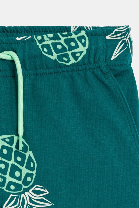Bermuda en molleton imprimé ananas vert Garçon 2
