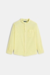 Chemise unie col Mao jaune Garçon 2