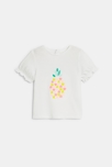 T-shirt sequins ananas blanc bébé fille