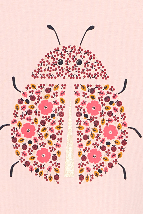 T-shirt coccinelle rose bébé fille