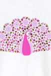 T-shirt sequins paon blanc bébé fille 2