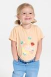 T-shirt sequins orange bébé fille 1