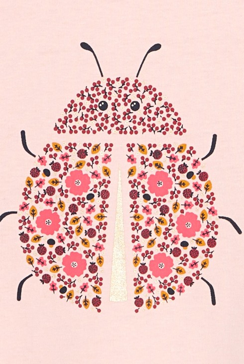 T-shirt coccinelle rose bébé fille 2