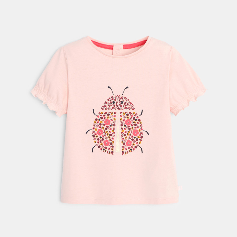 T-Shirt Marienkäfer rosa Kleinkind Mädchen