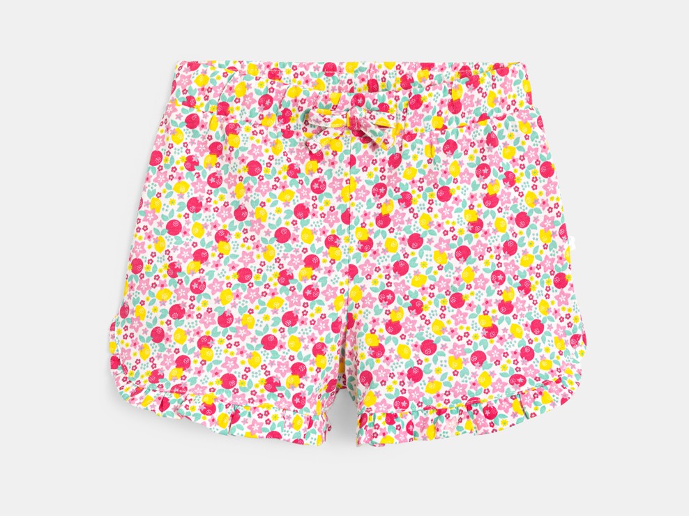 Short en molleton léger multicolore bébé fille 1