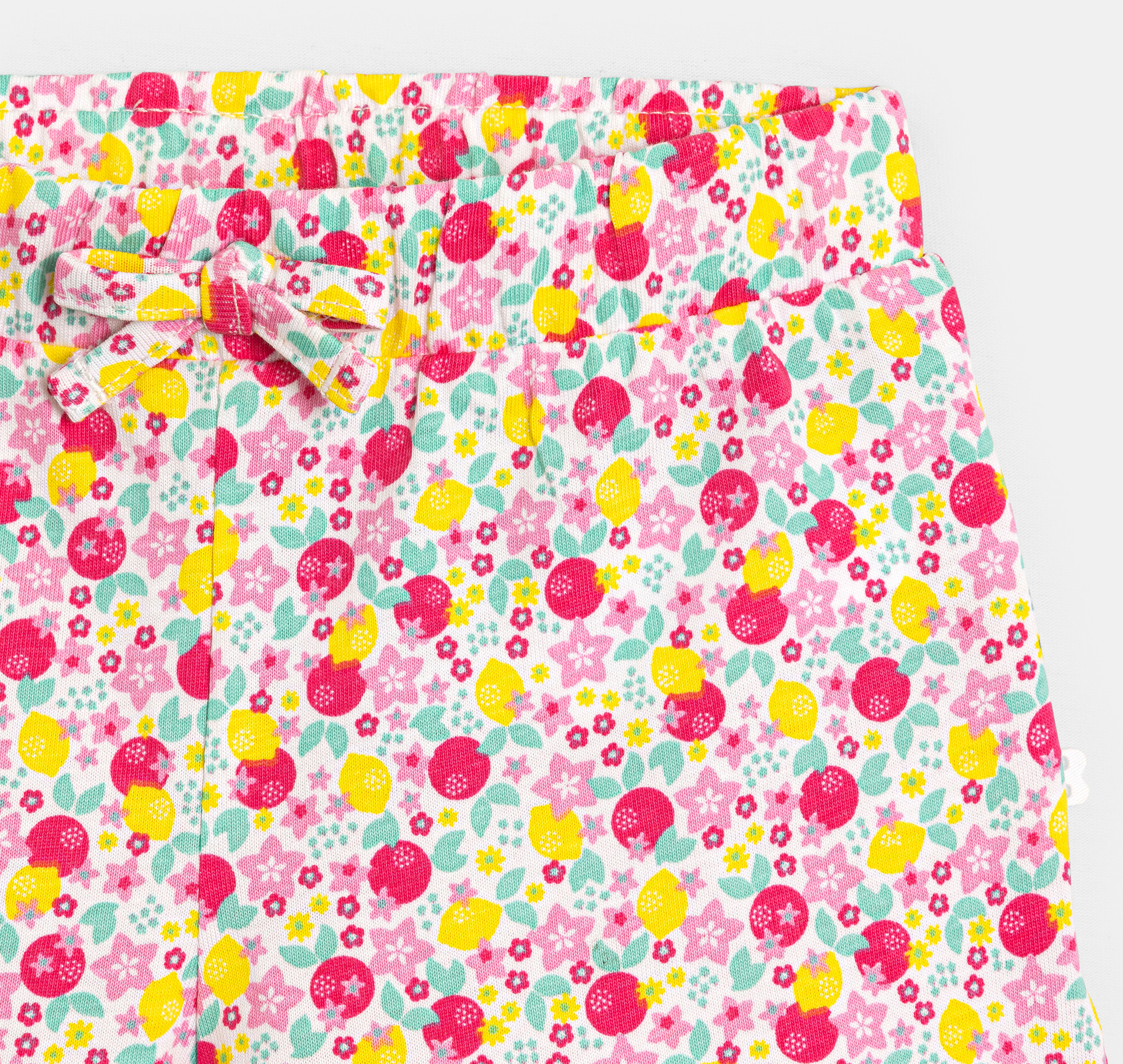 Mehrfarbige Shorts aus leichtem Molton für kleine Mädchen 2