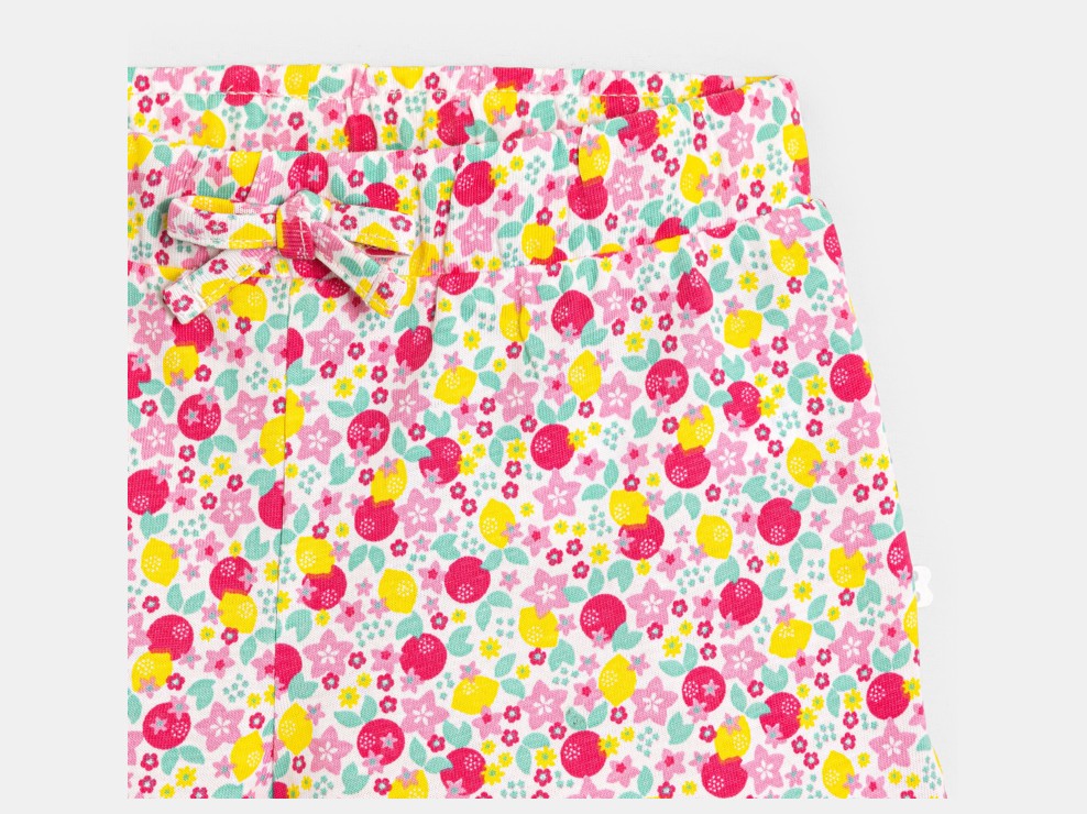 Meerkleurige short van lichte joggingstof voor babymeisjes 2