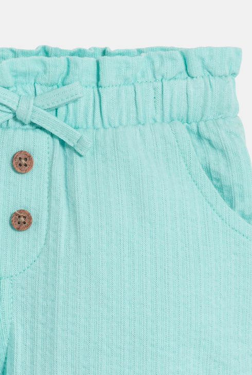 Short coton fantaisie léger bleu bébé fille 2