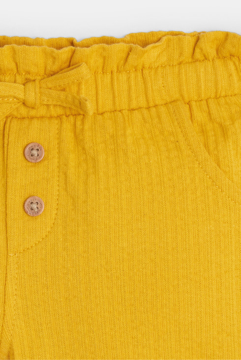 Leichte gelbe Shorts aus verspielter Baumwolle Baby Mädchen 2