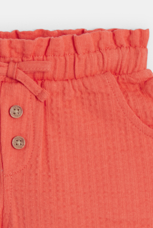 Leichte orange Shorts aus verspielter Baumwolle Baby Mädchen