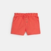 Short coton fantaisie léger orange bébé fille