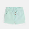 Short coton fantaisie léger bleu bébé fille