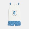 Pyja-short motif poisson blanc et bleu Fille