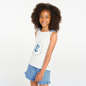 Pyja-short motif poisson blanc et bleu Fille 1