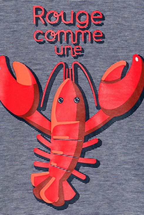 T-shirt écrevisse gris bébé garçon 2