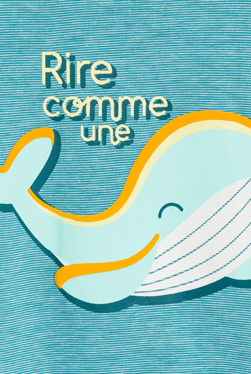 T-shirt baleine bleu bébé garçon 2
