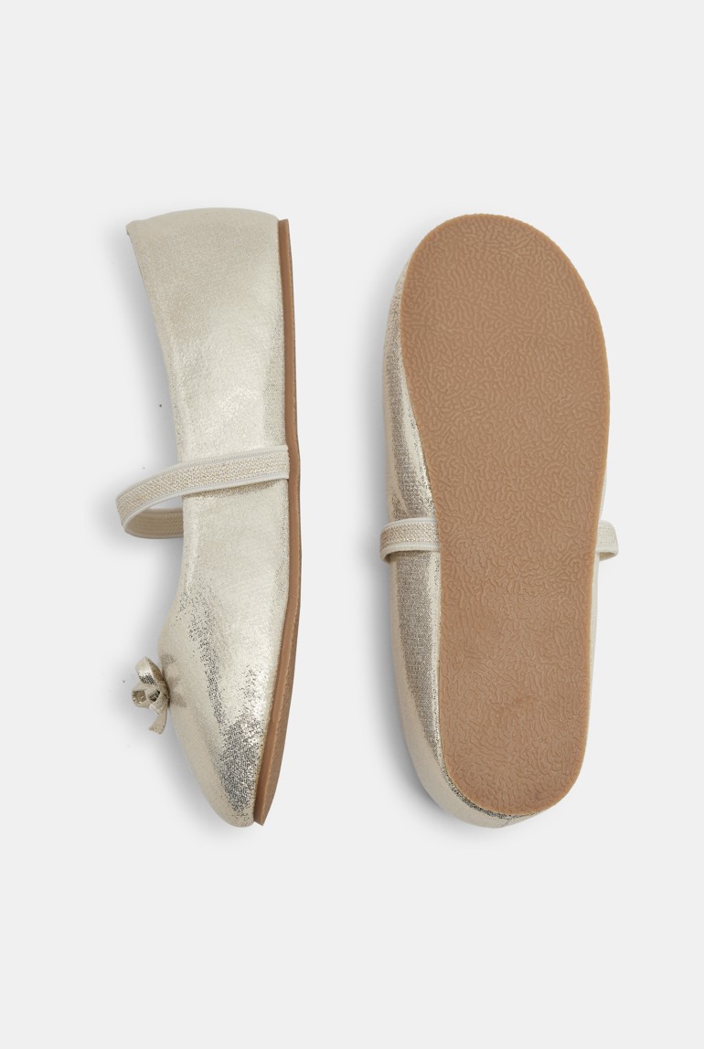 Girl's shiny ballerina slippers Okaïdi & Obaïbi