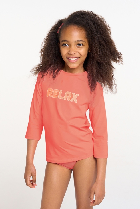 Bade-T-Shirt in Orange mit UV-Schutz 1