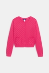 Strickjacke aus Pointelle rosa Mädchen 4