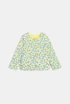 Sweat pressionné réversible citron jaune bébé fille