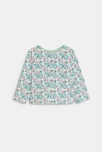 Sweat pressionné réversible fleurs bleu bébé fille 3