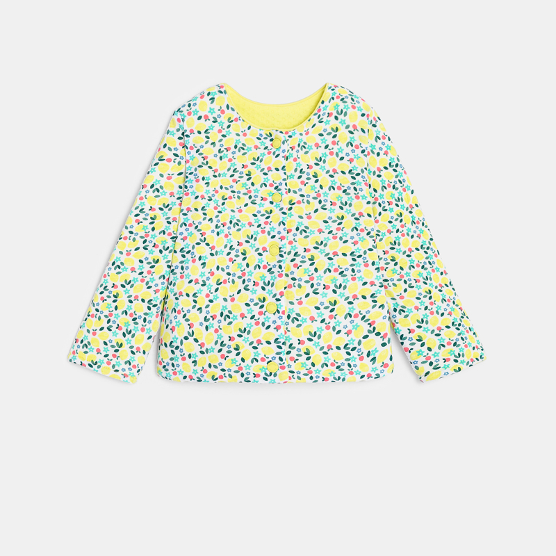 Wendbares Sweatshirt Druckknöpfe Zitronenmotiv Baby Mädchen
