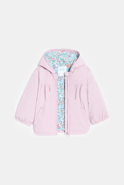 Veste à capuche lilas bébé fille