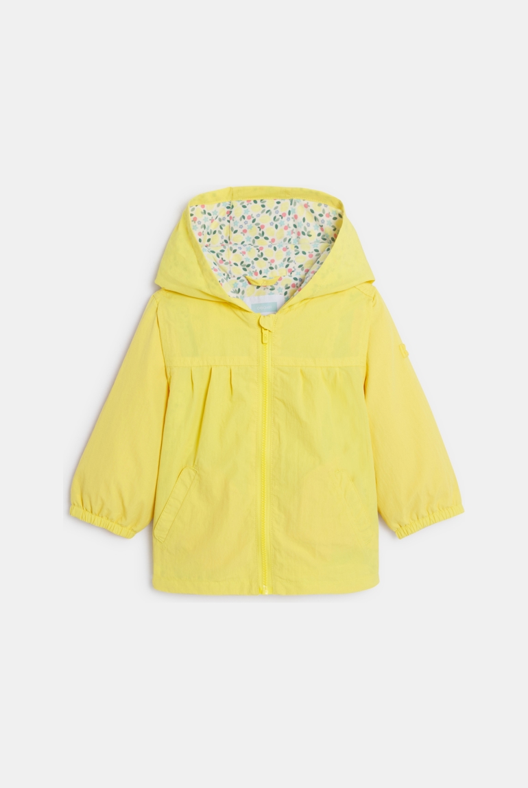 Gelbe Babyjacke mit Kapuze für Mädchen 1