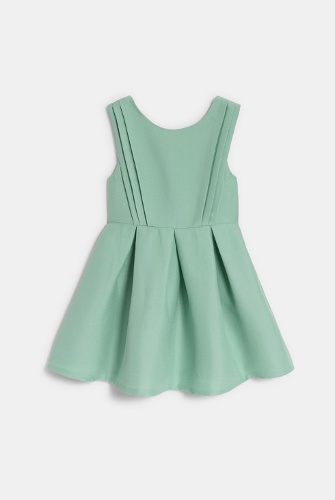 Girls green sleeveless special occasion dress 2
