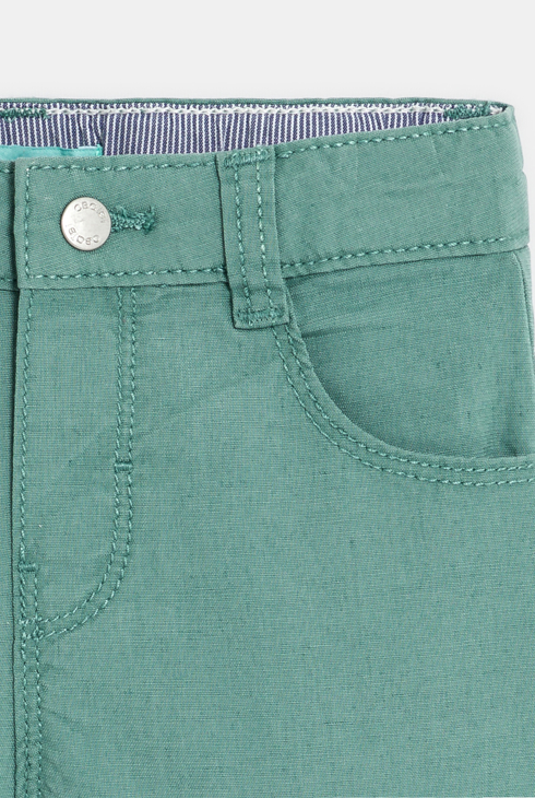 Gerade Baby-Bermudashorts aus modischer Baumwolle in Hellgrün für Jungen