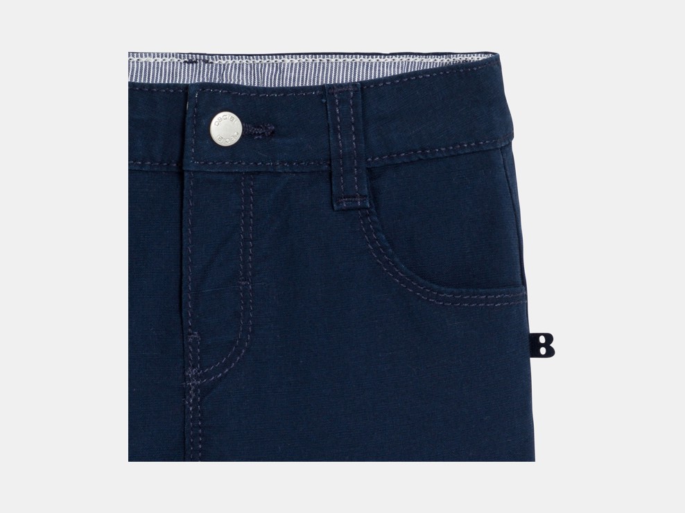 Gerade Baby-Bermudashorts aus modischer Baumwolle in Marineblau für Jungen 2