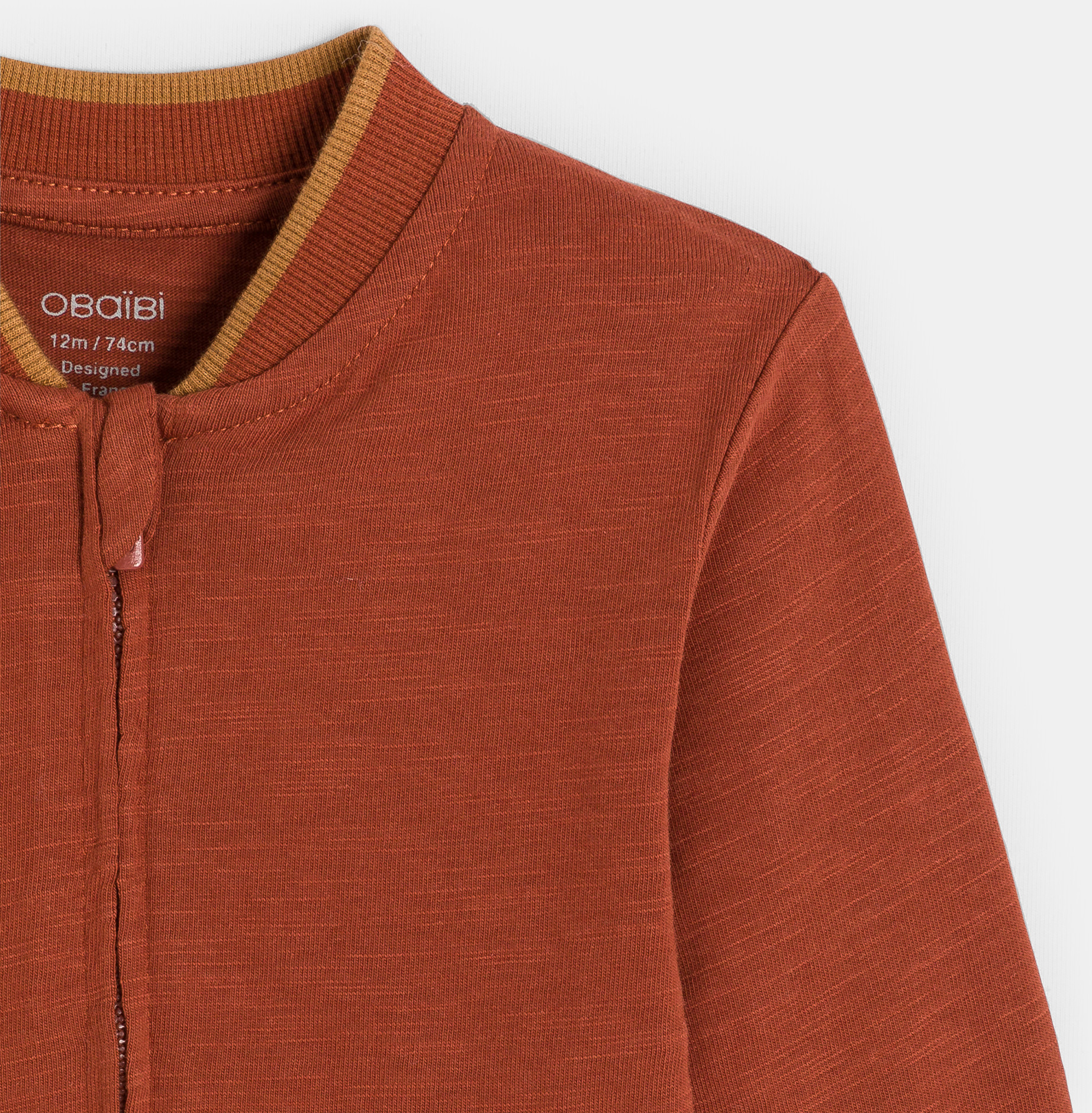 Jaqueta de punt folrada amb cremallera bebè nen 2