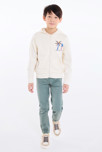 Ecrufarbener Hoodie mit Palmen-Motiv Jungen 1