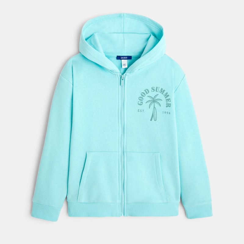 Blauer Hoodie mit Aufschrift für Jungen