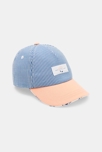 Casquette fleurie orange bébé fille