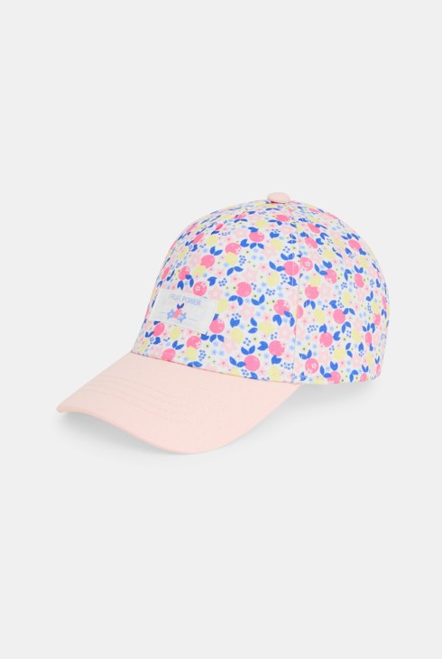 Rosa Baseballcap mit Blumen Kleinkind Mädchen 2