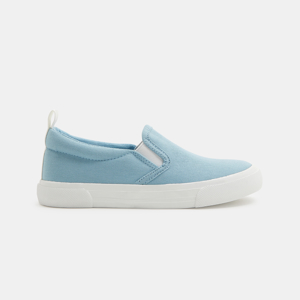 Baskets toile slip on bleu garçon 1