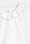 Weißes T-Shirt mit Volants Baby Mädchen 2