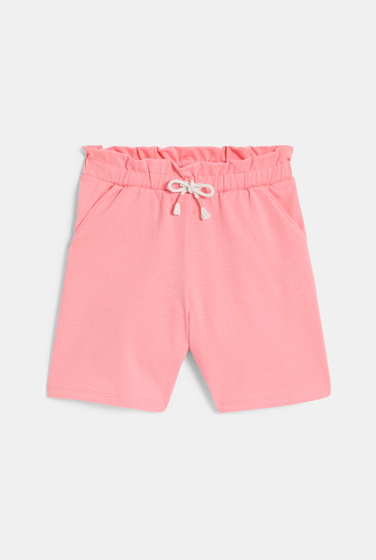 Bermuda en jersey uni rose Fille 1