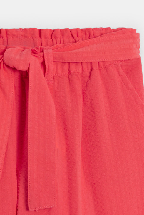 Dekliške enobarvne rdeče chino hlače 2
