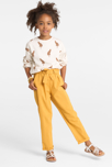 Pantalon chino uni jaune Fille 1