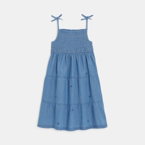 Vestit de tirants arrufat denim blau nena Chipie 1