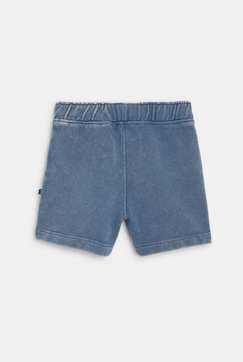 Short coton fantaisie denim bleu bébé fille 2