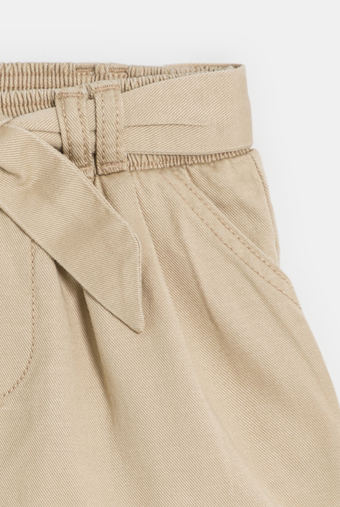 Short paperbag fluide beige bébé fille 2