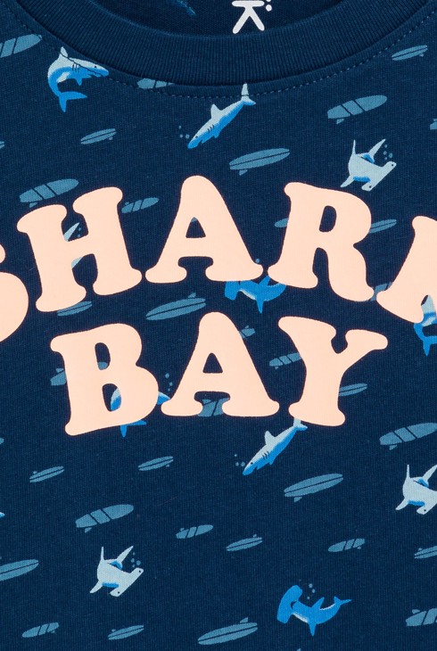 Débardeur en jersey imprimé bleu Garçon 2