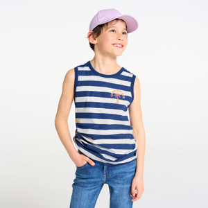 Boy's navy blue striped vest top 1