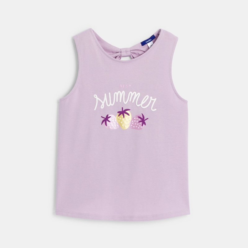 Débardeur fantaisie mauve Fille - 3A